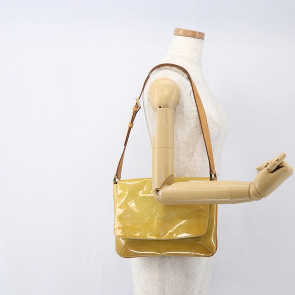 LOUIS VUITTON Monogram Vernis Thompson Street Bag Beige M91301 LV Auth 164244