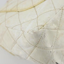 CHANEL Matelasse 30 Chain Shoulder Bag Patent leather White Gold CC Auth 164245-17