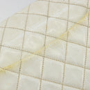CHANEL Matelasse 30 Chain Shoulder Bag Patent leather White Gold CC Auth 164245-18