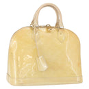 LOUIS VUITTON Monogram Vernis Alma PM Hand Bag Broncorail M91445 LV Auth 164255-1