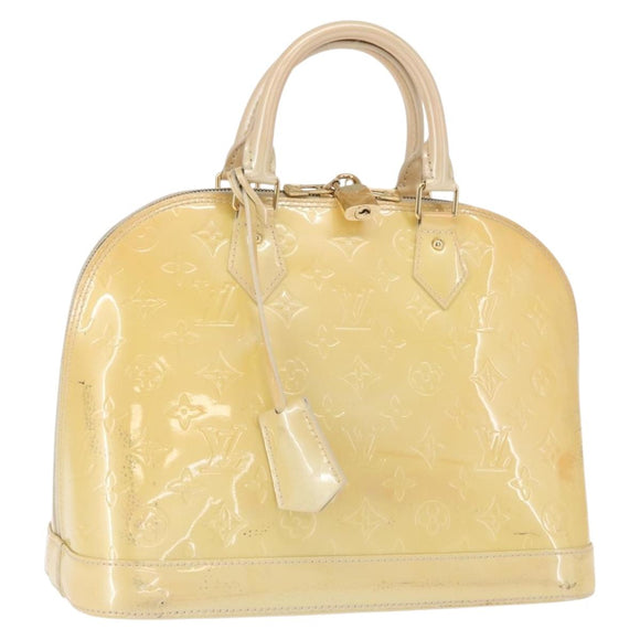 LOUIS VUITTON Monogram Vernis Alma PM Hand Bag Broncorail M91445 LV Auth 164255