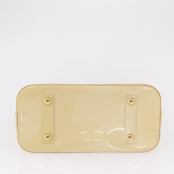 LOUIS VUITTON Monogram Vernis Alma PM Hand Bag Broncorail M91445 LV Auth 164255
