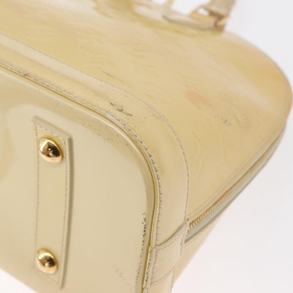 LOUIS VUITTON Monogram Vernis Alma PM Hand Bag Broncorail M91445 LV Auth 164255