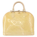 LOUIS VUITTON Monogram Vernis Alma PM Hand Bag Broncorail M91445 LV Auth 164255-2