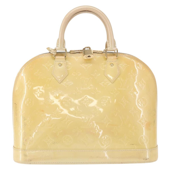 LOUIS VUITTON Monogram Vernis Alma PM Hand Bag Broncorail M91445 LV Auth 164255