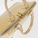 LOUIS VUITTON Monogram Vernis Alma PM Hand Bag Broncorail M91445 LV Auth 164255-7