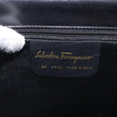 Salvatore Ferragamo Gancini Shoulder Bag Leather Black Gold Auth 164257-16