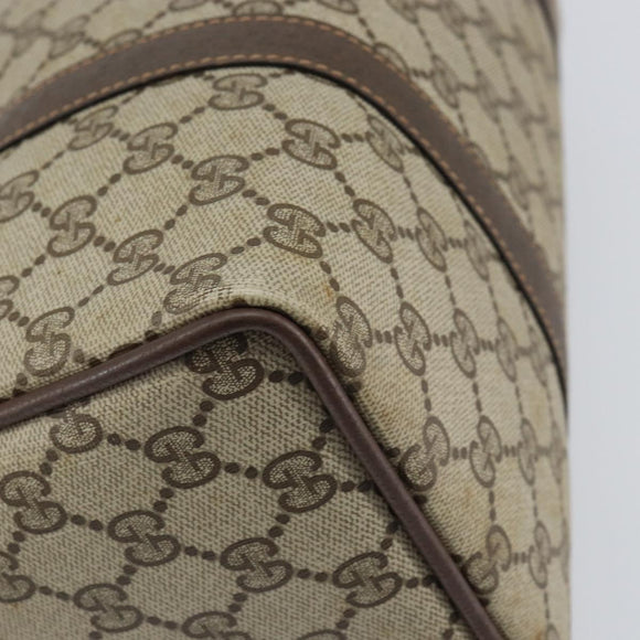 GUCCI GG Supreme Web Sherry Line Boston Bag PVC Beige Gold 40 02 007 Auth 164260