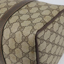 GUCCI GG Supreme Web Sherry Line Boston Bag PVC Beige Gold 40 02 007 Auth 164260-16