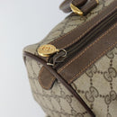 GUCCI GG Supreme Web Sherry Line Boston Bag PVC Beige Gold 40 02 007 Auth 164260-9