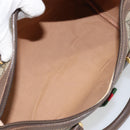 GUCCI GG Supreme Web Sherry Line Boston Bag PVC Beige Gold 40 02 007 Auth 164260-10