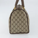 GUCCI GG Supreme Web Sherry Line Boston Bag PVC Beige Gold 40 02 007 Auth 164260-4