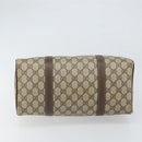 GUCCI GG Supreme Web Sherry Line Boston Bag PVC Beige Gold 40 02 007 Auth 164260-5