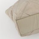 PRADA Chain Shoulder Bag Nylon Ivory Gold Auth 164262-14