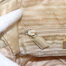 PRADA Chain Shoulder Bag Nylon Ivory Gold Auth 164262-19