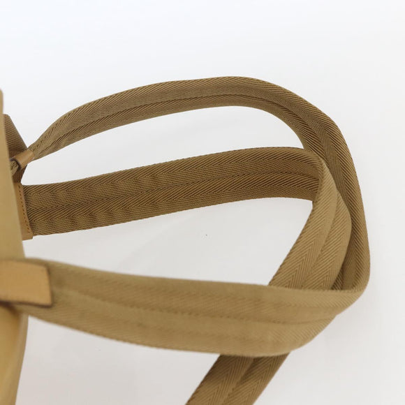 PRADA Backpack Nylon Beige Silver Auth 164263