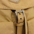 PRADA Backpack Nylon Beige Silver Auth 164263-20