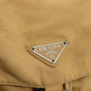 PRADA Backpack Nylon Beige Silver Auth 164263-21