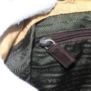 PRADA Backpack Nylon Beige Silver Auth 164263-23