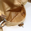 PRADA Backpack Nylon Beige Silver Auth 164263-26