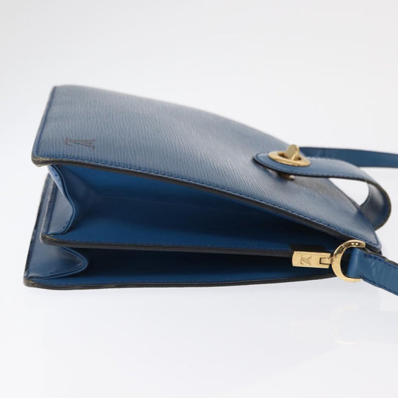 LOUIS VUITTON Epi Capuchin Shoulder Bag Blue M52345 LV Auth 164265
