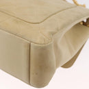 CHANEL Matelasse Chain Shoulder Bag Lamb Skin Ivory Gold CC Auth 164270-14