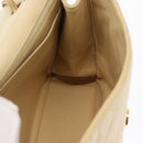 CHANEL Matelasse Chain Shoulder Bag Lamb Skin Ivory Gold CC Auth 164270-20