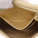 CHANEL Matelasse Chain Shoulder Bag Lamb Skin Ivory Gold CC Auth 164270-23