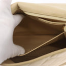 CHANEL Matelasse Chain Shoulder Bag Lamb Skin Ivory Gold CC Auth 164270-24