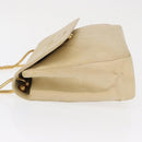 CHANEL Matelasse Chain Shoulder Bag Lamb Skin Ivory Gold CC Auth 164270-6