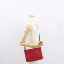 CELINE Trio Shoulder Bag Leather Red Gold Auth 164272-23