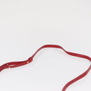 CELINE Trio Shoulder Bag Leather Red Gold Auth 164272-8
