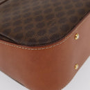 CELINE Macadam Canvas Hand Bag PVC Leather Brown Gold Auth 164277-14