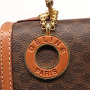 CELINE Macadam Canvas Hand Bag PVC Leather Brown Gold Auth 164277-16