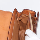 CELINE Macadam Canvas Hand Bag PVC Leather Brown Gold Auth 164277-25