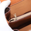 CELINE Macadam Canvas Hand Bag PVC Leather Brown Gold Auth 164277-26