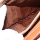 CELINE Macadam Canvas Hand Bag PVC Leather Brown Gold Auth 164277-27