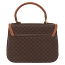 CELINE Macadam Canvas Hand Bag PVC Leather Brown Gold Auth 164277-3