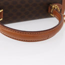 CELINE Macadam Canvas Hand Bag PVC Leather Brown Gold Auth 164277-7