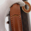 CELINE Macadam Canvas Hand Bag PVC Leather Brown Gold Auth 164277-8