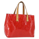 LOUIS VUITTON Monogram Vernis Reade PM Hand Bag Red Rouge M91088 LV Auth 164278-1