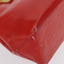 LOUIS VUITTON Monogram Vernis Reade PM Hand Bag Red Rouge M91088 LV Auth 164278-10