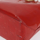 LOUIS VUITTON Monogram Vernis Reade PM Hand Bag Red Rouge M91088 LV Auth 164278-15