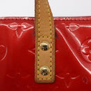 LOUIS VUITTON Monogram Vernis Reade PM Hand Bag Red Rouge M91088 LV Auth 164278-18