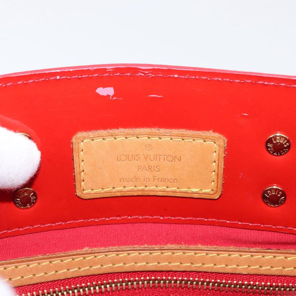 LOUIS VUITTON Monogram Vernis Reade PM Hand Bag Red Rouge M91088 LV Auth 164278