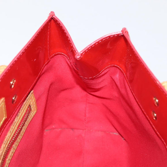 LOUIS VUITTON Monogram Vernis Reade PM Hand Bag Red Rouge M91088 LV Auth 164278