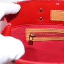 LOUIS VUITTON Monogram Vernis Reade PM Hand Bag Red Rouge M91088 LV Auth 164278-22