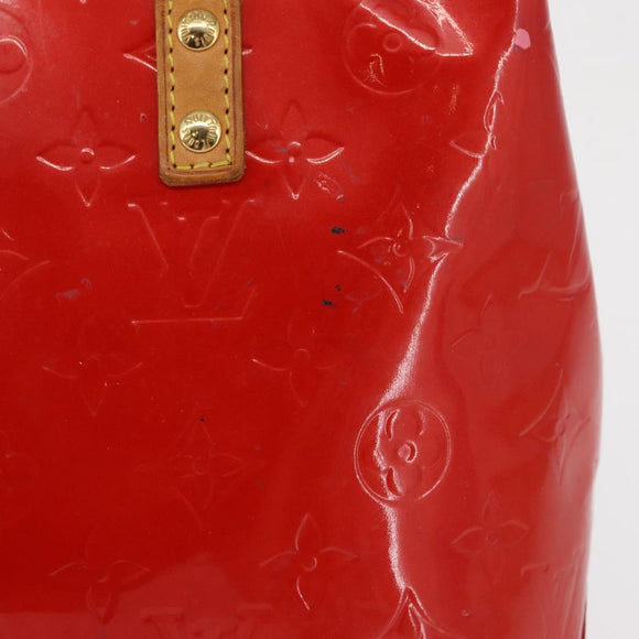 LOUIS VUITTON Monogram Vernis Reade PM Hand Bag Red Rouge M91088 LV Auth 164278