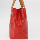 LOUIS VUITTON Monogram Vernis Reade PM Hand Bag Red Rouge M91088 LV Auth 164278-5