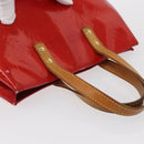 LOUIS VUITTON Monogram Vernis Reade PM Hand Bag Red Rouge M91088 LV Auth 164278-8